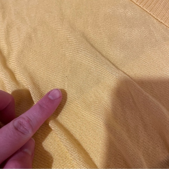 LANE BRYANT Plus Size Bright Yellow Open Drape Front Waterfall Cardigan Sweater - Picture 14 of 15